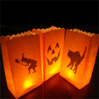 Halloween Candle Bags White - Pk10