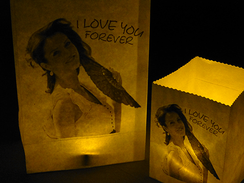 Custom Print Personalised Luminary Candle Bags