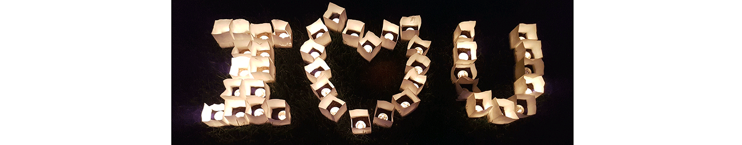 Large Hearts Candle Bags Luminary
