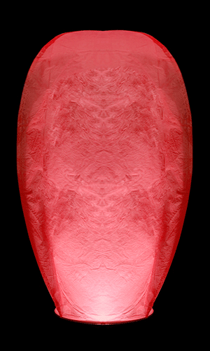 Red eco sky candle