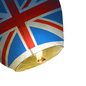 Union Jack Novelty Sky Lanterns