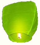 Green eco premium sky lanterns 