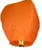Orange eco premium sky lanterns 