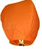 Orange sky lanterns