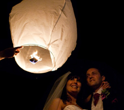 White eco premium sky lanterns 