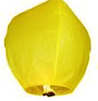 Yellow eco premium sky lanterns 