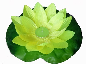 Yellow lotus flower floating lanterns 