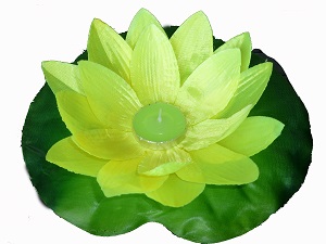 Yellow lotus flower floating lanterns