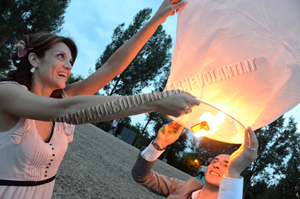 lanterne volanti matrimonio nuziale sposi