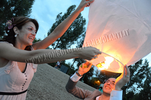 lanterne volanti matrimonio nuziale sposi