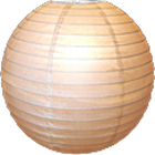 Cream Chinese Hanging Paper Lanterns 