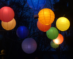 Mixed paper hanging lanterns