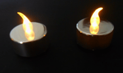 Silver LED Tealights 