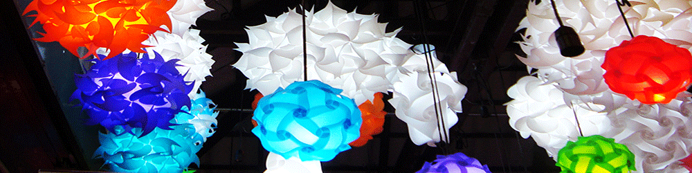 Puzzle Lamps with mixed colour