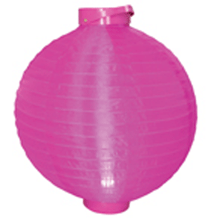 12inch Battery Powered LED Paper Lanterns 30cm Fuchsia - Pack of 1