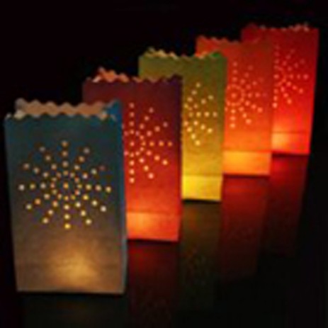 Sun Luminary Candle Bags Mixed Colours - Pack of 10
