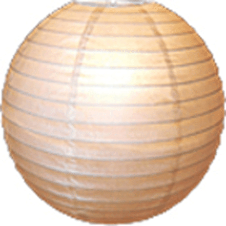 4inch Chinese Paper Hanging Lanterns 10cm Beige - Pack of 1