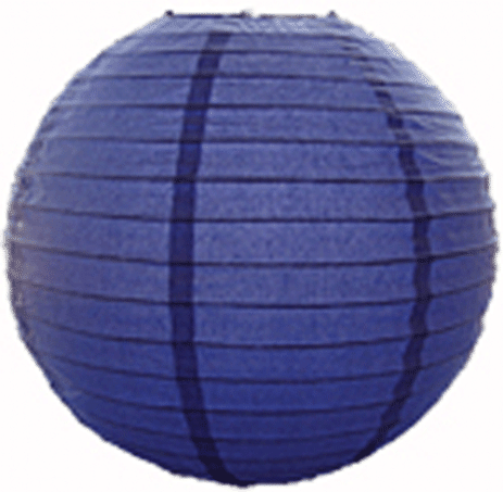 4inch Chinese Paper Hanging Lanterns 10cm Blue - Pack of 1