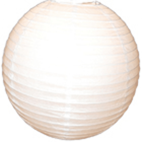 8inch Chinese Paper Hanging Lanterns 20cm White - Pack of 1