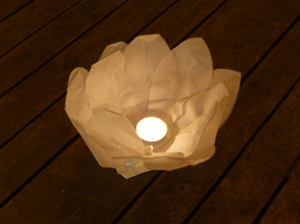 Water Lily Flower Lanterns White