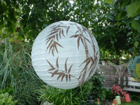 Chinese Paper Hanging Lanterns Garden Installation