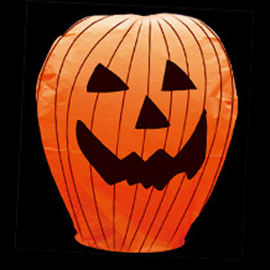 Halloween Sky Lanterns Pumpkin - Pack of 4