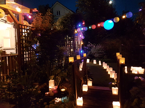 Luminary Candle bags display