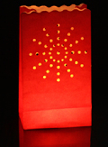 Sun Luminary Candle Bags Red - Pack of 10