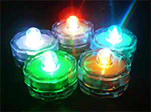 Waterproof LED Lights Green - Pack of 12